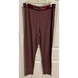 Calvin Klein Women’s Pajama Set 2 Piece Lounge Sleepwear Soft Stretch L Mauve